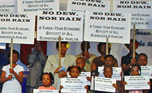 Enraged in Harlem: No Dew, Nor Rain protests