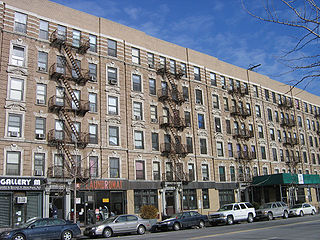 Buildings along West 135 Street in Harlem (New York City) between Adam Clayton Powell, Jr. Blvd. and Malcom X Blvd. (Lenox Avenue)