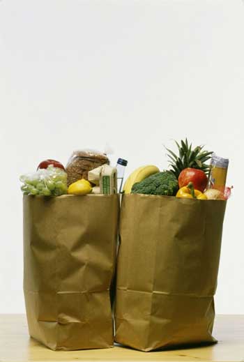 Bags of groceries