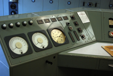 Dials showing oil supply instruments.