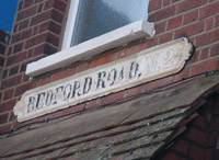 Bedford Road street sign 