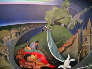 Detail from a mural at Denver Airport