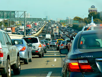 Traffic jam in San Francisco