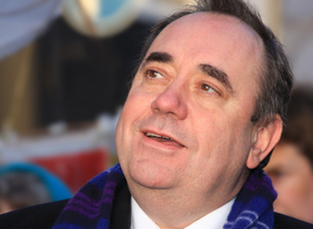 Scotlands First Minister Alex Salmond at the launch of the Burns Light festivities in Dumfries on Burns Night launching Scotlands Homecoming 2009 event