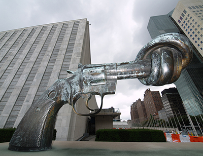 knotted gun, UN headquarters