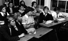 1950s classroom scene