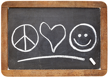Happiness, chalk board, anti-war, happy