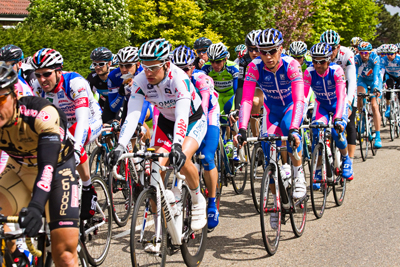 Competitors and following teams in the Giro d'Italia on 20th May 2010 in Delfgauw, the Netherlands.