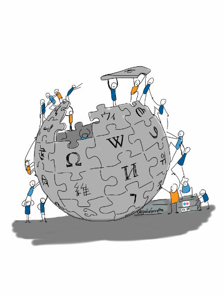 Collaborating to create Wikipedia