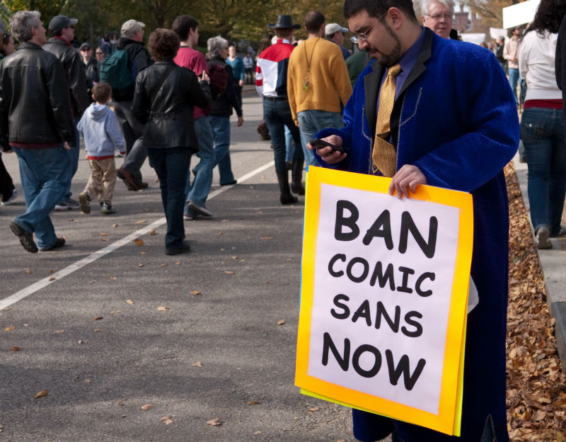 Protesting Comic Sans