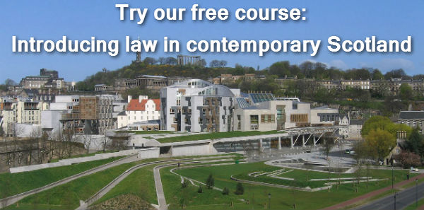 Try our free course introducing law in Contemporary Scotland