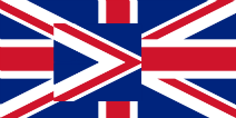 The Union Flag, with an overlaid triangle based on the 'play' button used on electronic devices