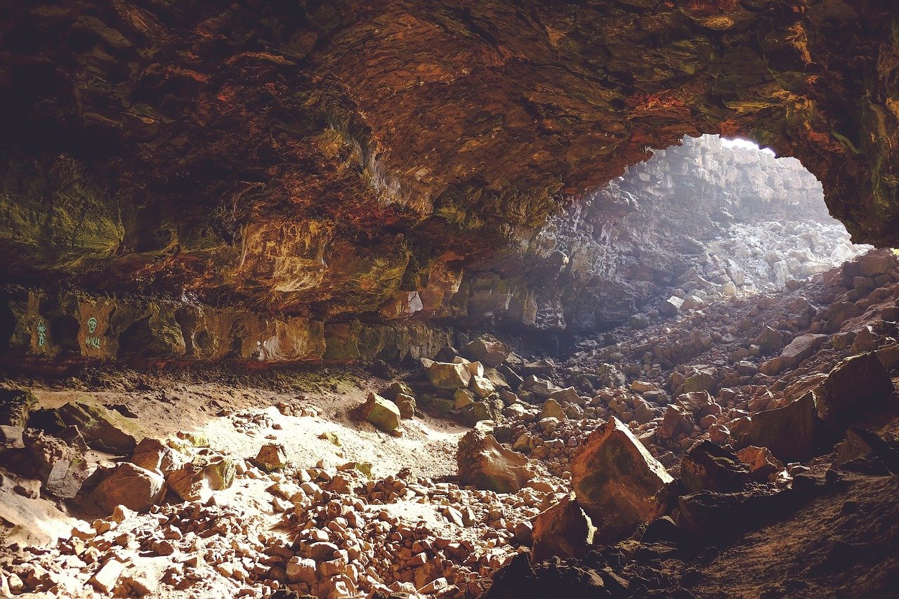 cave and rocks underground