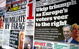 Nigel Farage on newspaper
