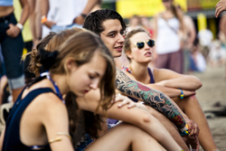 Image of young people at a music festival