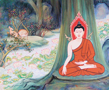 Buddha under a tree