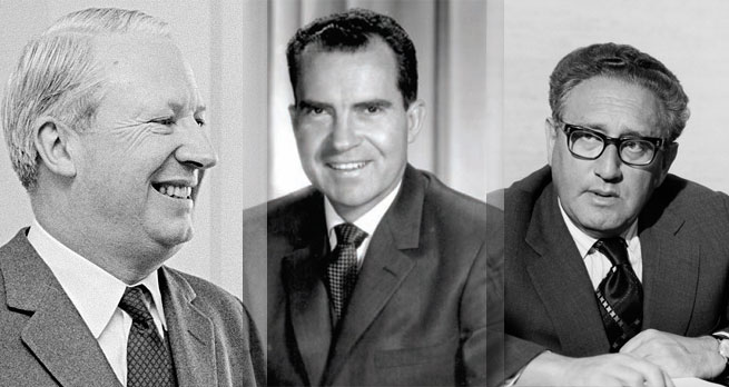 Edward Heath, Richard Nixon, Henry Kissinger