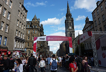 Blue skies over the Edinburgh Festival Fringe