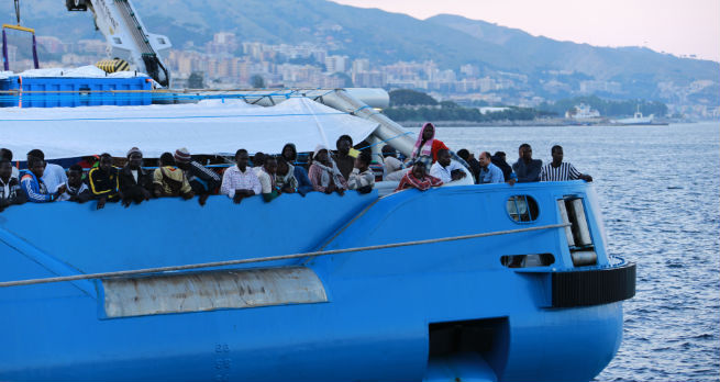 Asylum seekers arrive in Messina, Sicily - June 30th 2015
