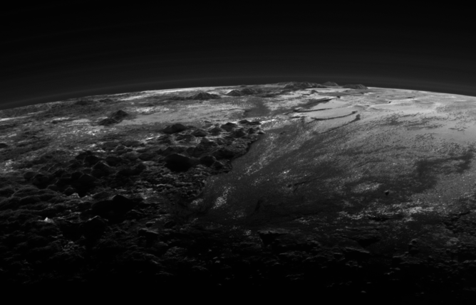 Area including the informally named icy plain Sputnik Planum, which is part of Tombaugh Regio