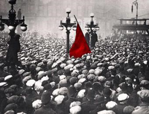 raising of the Red Flag in George Square Glasgow in 1919