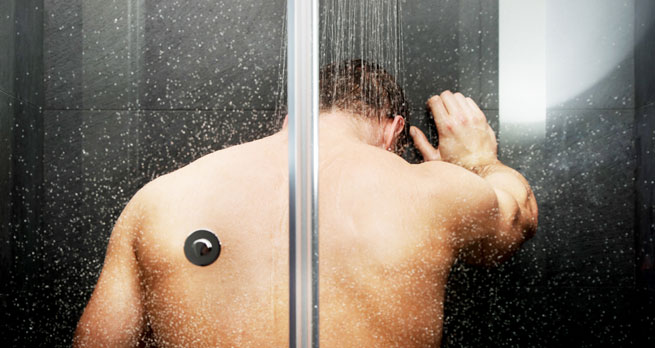 A man in the shower
