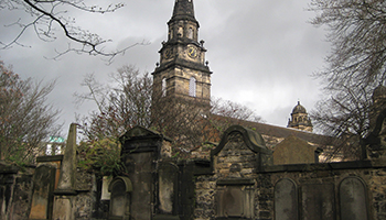 church yard at St Cuthbert Cemetery, Edinburgh