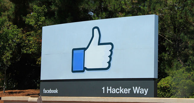 The sign outside Facebook's HQ