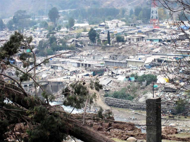 Balakot, a week after the earthquake of 2005