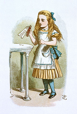 The Nursery “Alice,” containing twenty coloured enlargements from Tenniel's illustrations to “Alice's Adventures in Wonderland,” with text adapted to nursery readers by Lewis Carroll