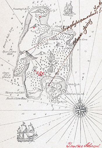 map from Treasure Island by Robert Louis Stevenson