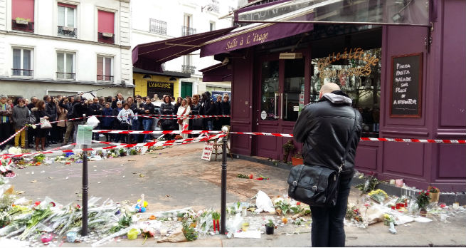 The Casa Nostra, Paris, scene of one of the terror attacks of 13-11-15