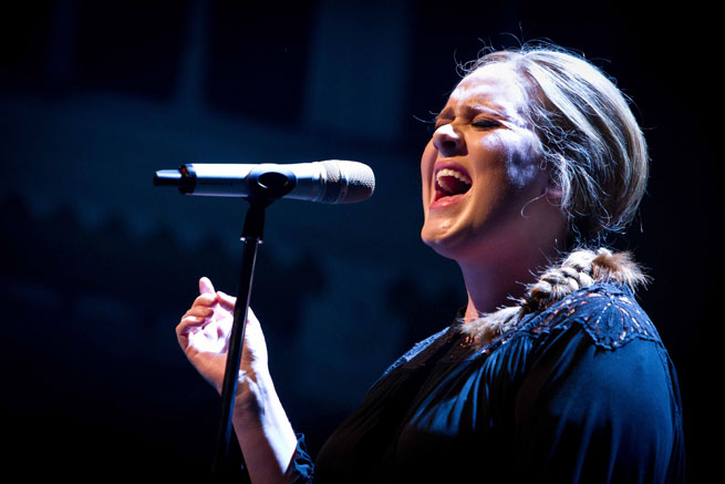 Adele, onstage at Amsterdam Paradiso