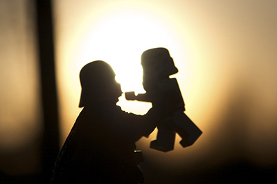 Star Wars play in the morning light