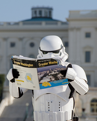 star wars stormtrooper reading a book