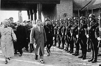 The Duke of Windsor (Edward VIII) inspecting SS soldiers in 1937