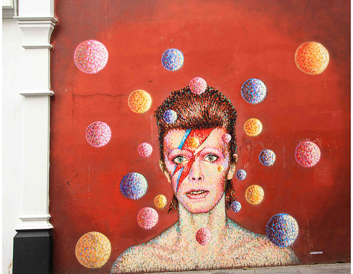 David Bowie Street art in Brixton, South London