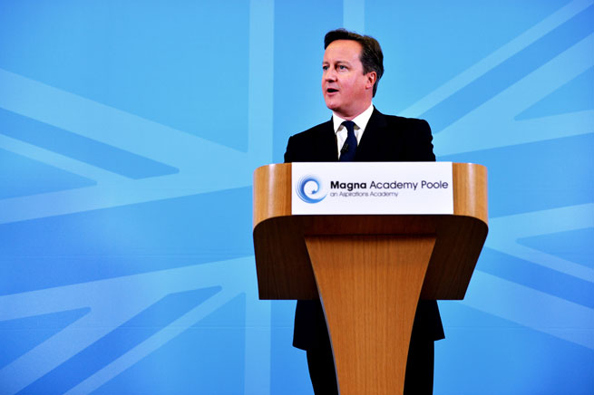 David Cameron visits the Magna Academy in Poole