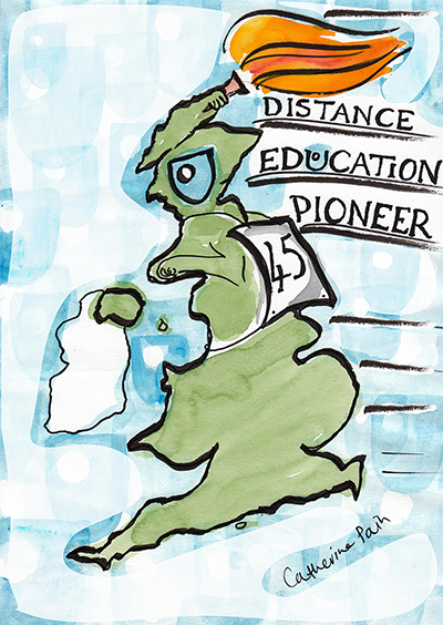 map of the UK depicting the OU at 45