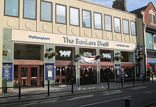 A disused bank which has reopened as a pub