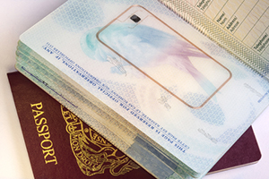 Image of a british passport opened on the biometric page