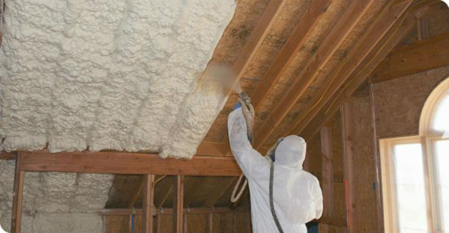 Spraying insulation foam