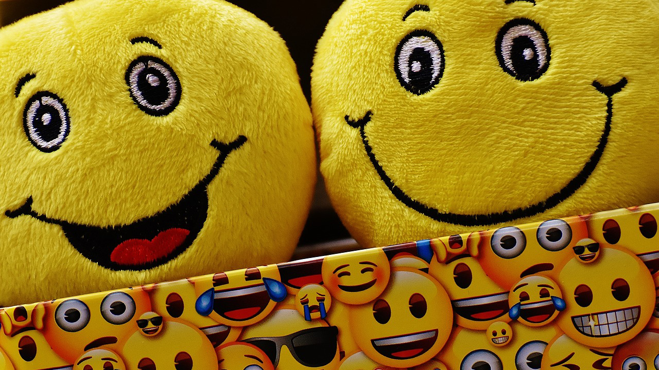 Emoji smiley face cushions