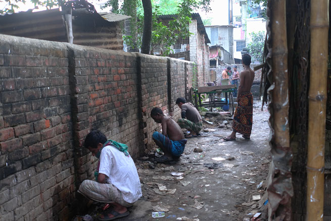 An outside toilet, Bangladesh, 2010