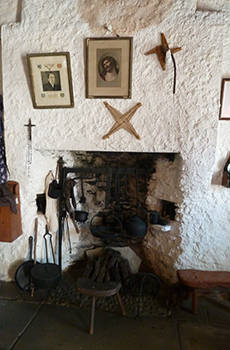 inside cottage in Glencolmcille folk village, Ireland 2015