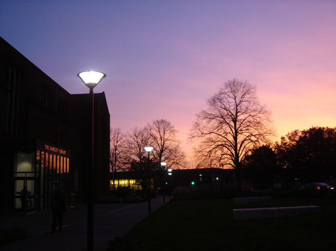 Southampton University at night