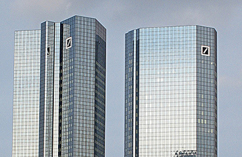 Image of Deutsche Bank against blue sky