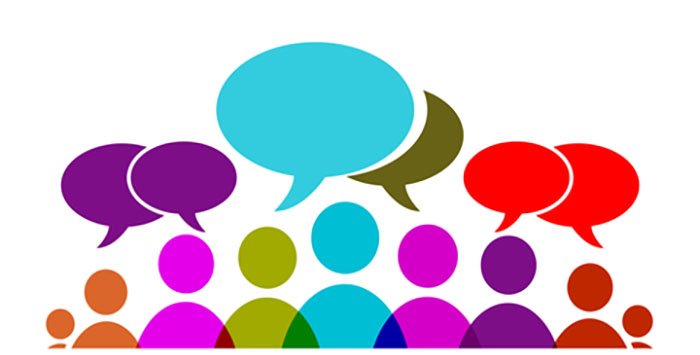 illustration of people debating