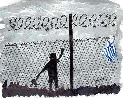 Refugee cartoon, society matters