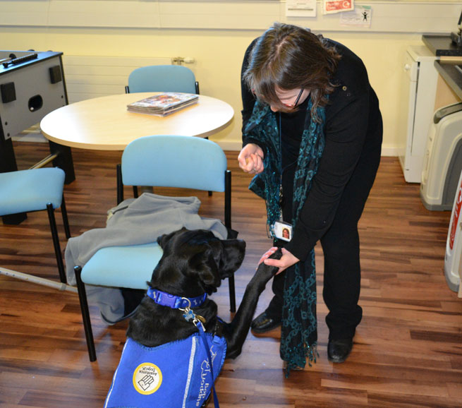Grainne O’Connor and her assistance dog Tori